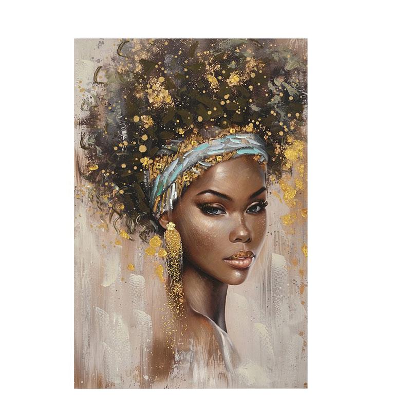 Πινακας Σε Καμβα Γυναικεια Φιγουρα Fylliana Fl24057 Καφε-Χρυσο 60X3X90Εκ