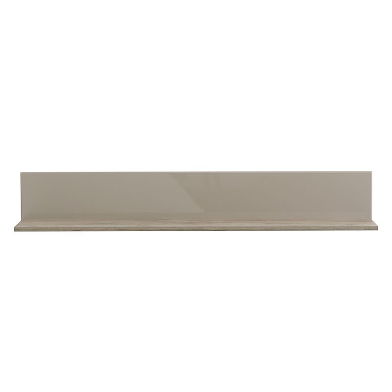 Ράφι Τοίχου "Toscana Zp" Grey Oak-Sand Γυαλιστερό Foil 121.5x19.5x20εκ