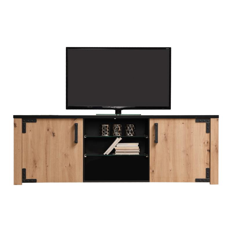 Έπιπλο Τηλεόρασης Lazio Artisaν Oak/Μαύρο 168x40x57.5εκ