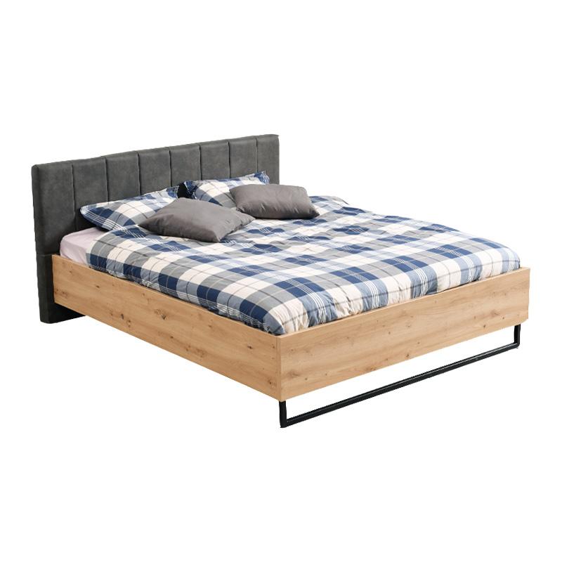 Κρεβάτι Διπλό Sardinia 160 Artisan Oak / Μαύρο 177.5x212x94εκ