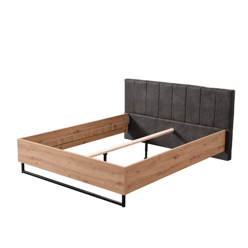 Κρεβάτι Διπλό Sardinia 180 Artisan Oak/Μαύρο 196x212x94εκ