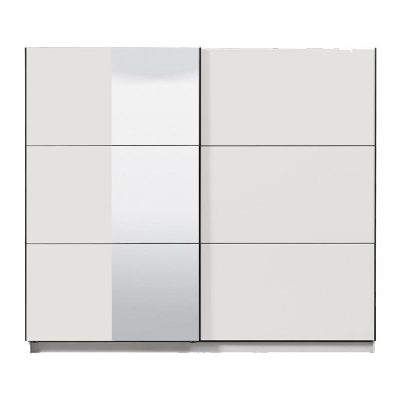 Ντουλάπα Sierra 240 Με Καθρέφτη Λευκό Χρώμα 236.5x62.5x210εκ