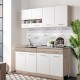 Κουζίνα Dalila 160 Grey Oak/Λευκό 160x60x200εκ