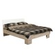 Κρεβάτι Διπλό Bon 160 Grey Oak/Λευκό 210x165x92.5εκ