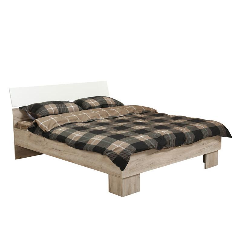 Κρεβάτι Διπλό Bon 160 Grey Oak/Λευκό 210x165x92.5εκ