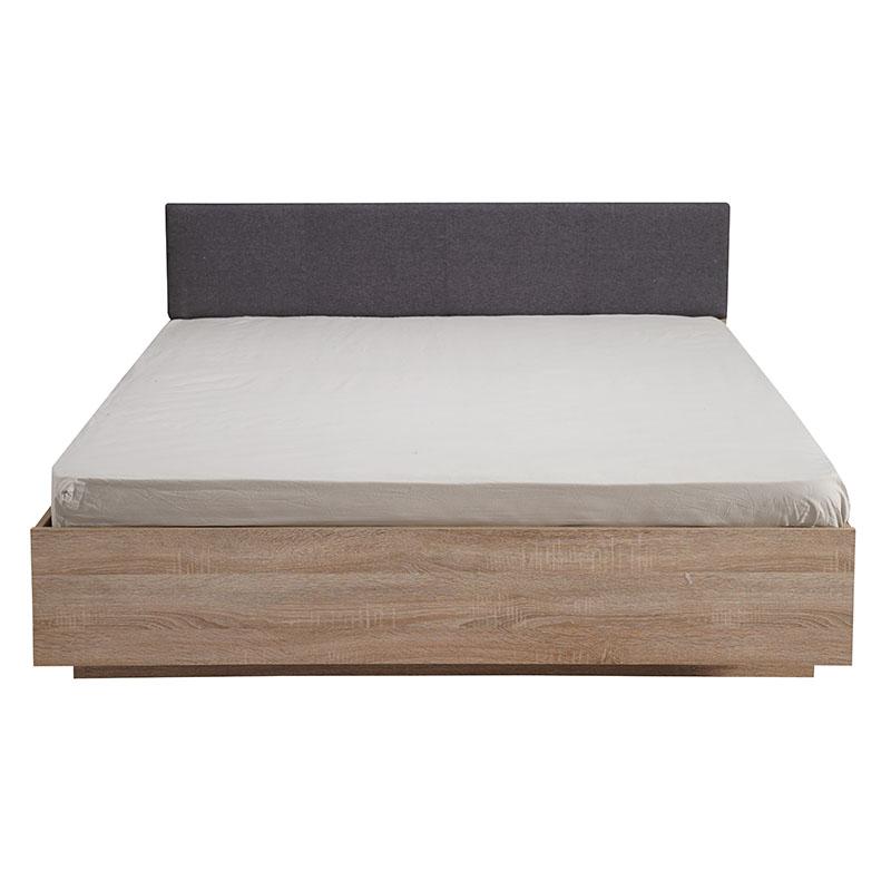 Κρεβάτι Διπλό Ritmo 160 Sonoma Με Γκρι Ύφασμα 164x203x84.5εκ (160x200εκ)