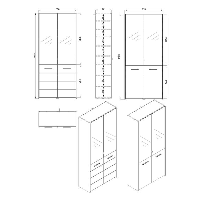 Παπουτσοθήκη Neo Sonoma 60x33x191.5Εκ Fylliana