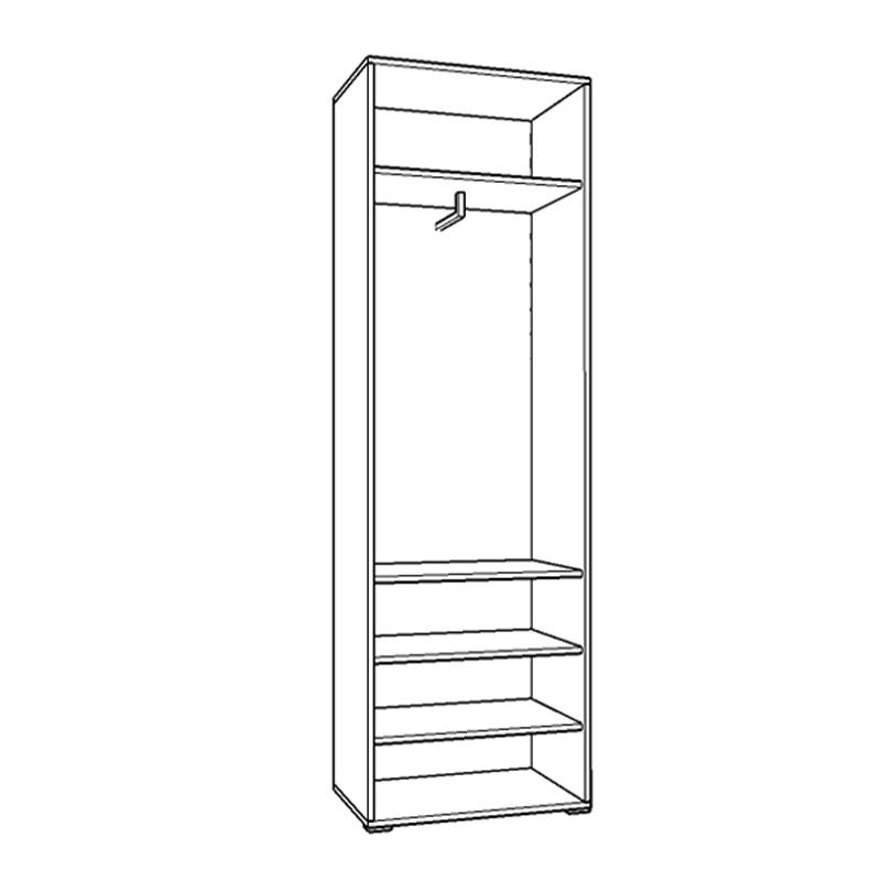 Έπιπλο Χωλ Με Καθρέφτη Beny 2K Og Γκρι/Λευκό 60x35x192.5εκ