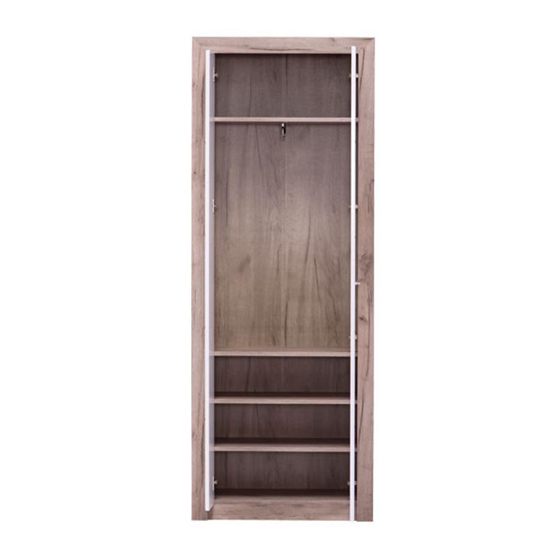 Έπιπλο Χωλ Astor P2 Grey Oak/Λευκή Λάκκα 73x35x194.5εκ