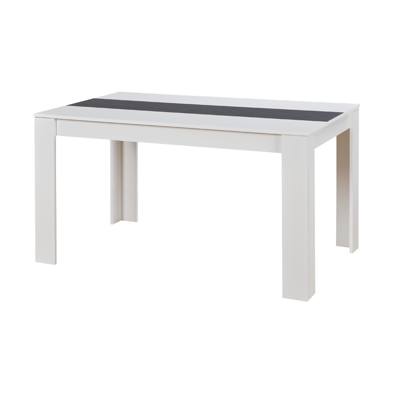 Τραπέζι Domus Ξύλινο Λευκό Μαύρο 135x80.5x74.5Εκ