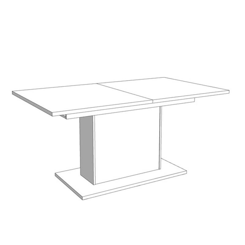 Τραπέζι Τραπεζαρίας Sabrina Grey Oak Ανοιγώμενο 160 ( 200 )x91.5x76εκ