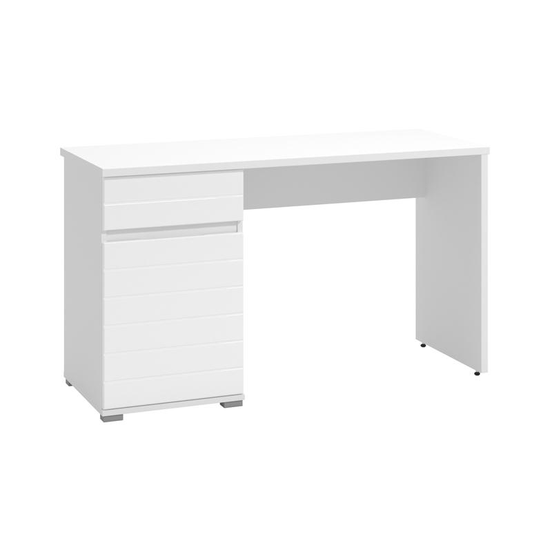 Γραφείο Elan Ξύλινο Opaque White Gloss Foil 130x50x76εκ.