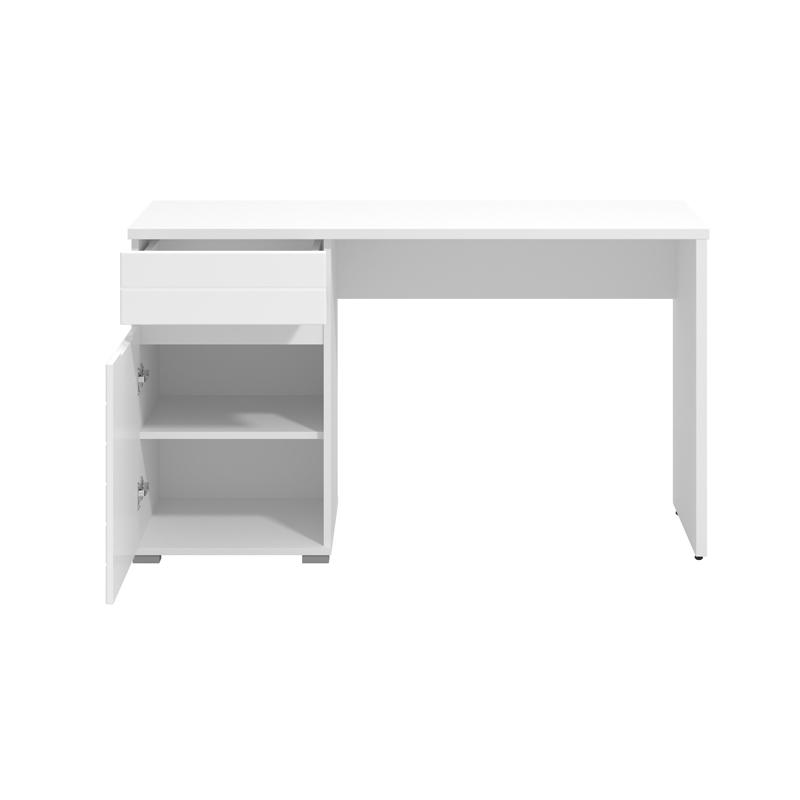 Γραφείο Elan Ξύλινο Opaque White Gloss Foil 130x50x76εκ.
