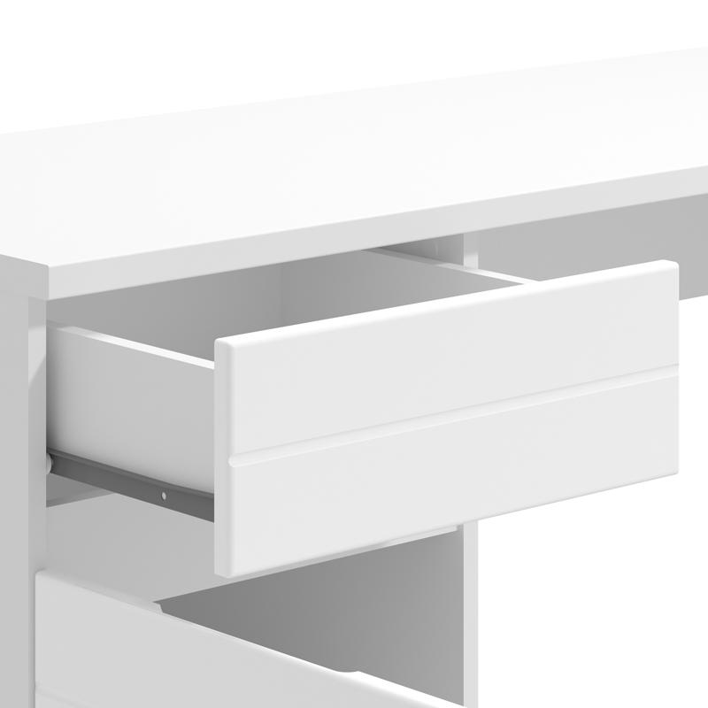 Γραφείο Elan Ξύλινο Opaque White Gloss Foil 130x50x76εκ.