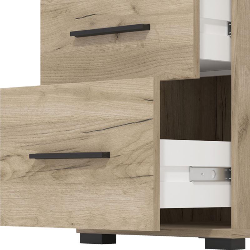 Γραφείο Polet 2F Grey Oak 110x50x75,5Εκ Fylliana