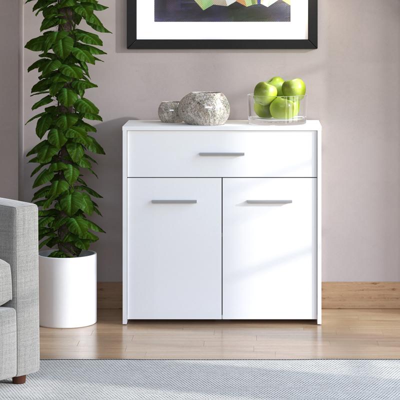 Κομοτα-Μπουφες Garona 2K1F Λευκό Χρώμα 80 , 5X33X80 , 5Εκ