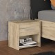 Σετ 2 Κομοδίνα Garona 2No1F Grey Oak Χρώμα 42x33x42Εκ