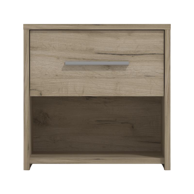 Σετ 2 Κομοδίνα Garona 2No1F Grey Oak Χρώμα 42x33x42Εκ