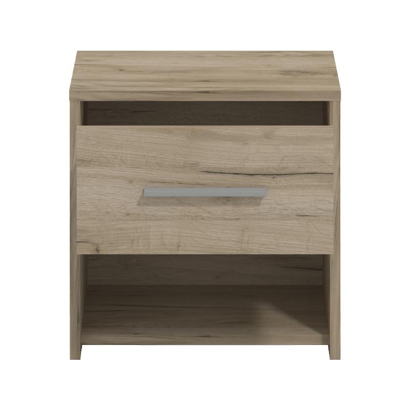 Σετ 2 Κομοδίνα Garona 2No1F Grey Oak Χρώμα 42x33x42Εκ