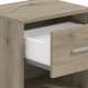 Σετ 2 Κομοδίνα Garona 2No1F Grey Oak Χρώμα 42x33x42Εκ