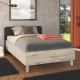 Κρεβάτι Barletta 120 Grey Oak Με Γκρι Ύφασμα 131x213,5x85,5Εκ 120x200 