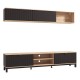 Κέντρο Ψυχαγωγίας/Σύνθεση Monaco Artisan Oak/Μαύρο Ματ 218X40X200Εκ Fylliana