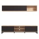 Κέντρο Ψυχαγωγίας/Σύνθεση Monaco Artisan Oak/Μαύρο Ματ 218X40X200Εκ Fylliana
