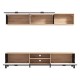 Κέντρο Ψυχαγωγίας/Σύνθεση Monaco Artisan Oak/Μαύρο Ματ 218X40X200Εκ Fylliana