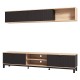 Κέντρο Ψυχαγωγίας/Σύνθεση Monaco Artisan Oak/Μαύρο Ματ 218X40X200Εκ Fylliana