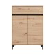Παπουτσοθήκη "Flannan" Artisan Oak/Μαύρο 80x40x110εκ