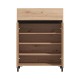 Παπουτσοθήκη "Flannan" Artisan Oak/Μαύρο 80x40x110εκ