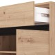 Παπουτσοθήκη "Flannan" Artisan Oak/Μαύρο 80x40x110εκ