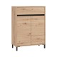 Παπουτσοθήκη "Flannan" Artisan Oak/Μαύρο 80x40x110εκ