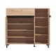 Παπουτσοθήκη Flannan 3K1F3V Artisan Oak/Μαύρο Matt Χρώμα 120X40X110Εκ