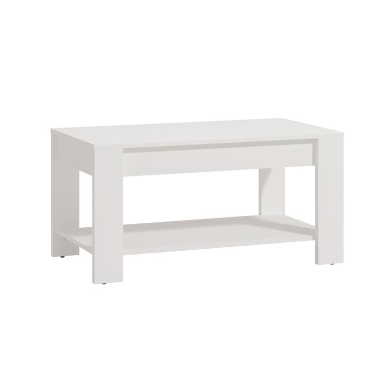 Τραπεζάκι Σαλονιού Clent Λευκό Χρώμα 90X50X45Εκ