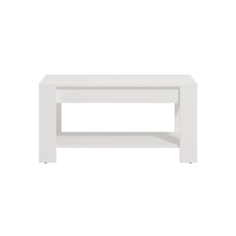 Τραπεζάκι Σαλονιού Clent Λευκό Χρώμα 90X50X45Εκ