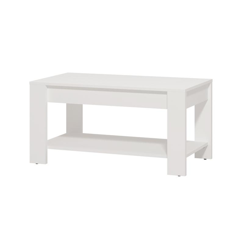 Τραπεζάκι Σαλονιού Clent Λευκό Χρώμα 90X50X45Εκ