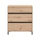 Κομότα/Συρταριέρα Marron 80 3F Artisan Oak/Μαύρο Ματτ Χρώμα 80X40X90Εκ Fylliana