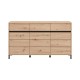 Κομότα-Μπουφές Marron 157 3K3F3V Artisan Oak/Μαύρο Ματ Χρώμα 157x40x90Εκ Fylliana