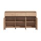 Κομότα-Μπουφές Marron 157 3K3F3V Artisan Oak/Μαύρο Ματ Χρώμα 157x40x90Εκ Fylliana