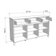 Κομότα-Μπουφές Marron 157 3K3F3V Artisan Oak/Μαύρο Ματ Χρώμα 157x40x90Εκ Fylliana