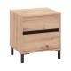Κομοδίνο Marron No2F Artisan Oak/Μαύρο Ματτ Χρώμα 48X40X52Εκ