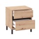 Κομοδίνο Marron No2F Artisan Oak/Μαύρο Ματτ Χρώμα 48X40X52Εκ