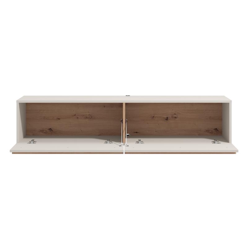 Έπιπλο Τηλεόρασης Arles Tv 154 2K2V Cashmere/Artisan Oak Χρώμα 154X42X32Εκ Fylliana