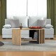 Τραπεζάκι Σαλονιού "Laval" Artisan Oak/Μαύρο 90x50x46εκ