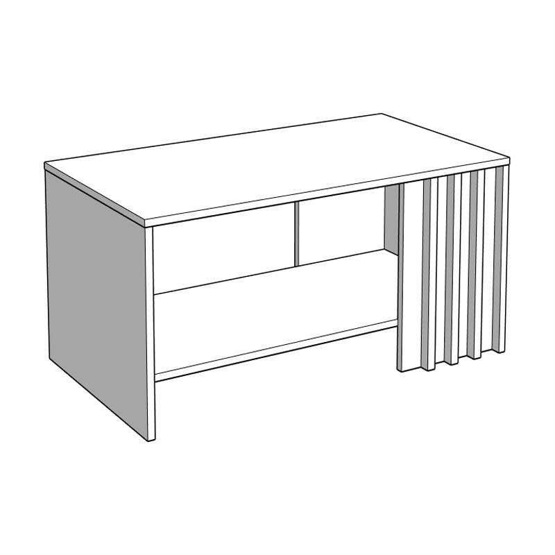 Τραπεζάκι Σαλονιού "Laval" Artisan Oak/Μαύρο 90x50x46εκ