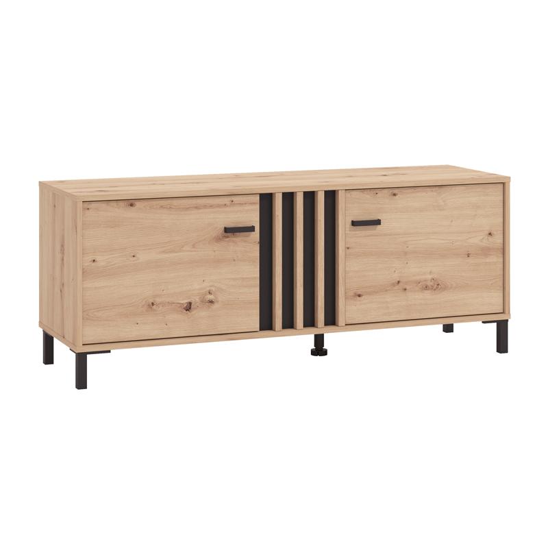 Έπιπλο Τηλεόρασης "Laval"  Artisan Oak/Μαύρο 132x40x52εκ