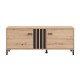 Έπιπλο Τηλεόρασης "Laval"  Artisan Oak/Μαύρο 132x40x52εκ