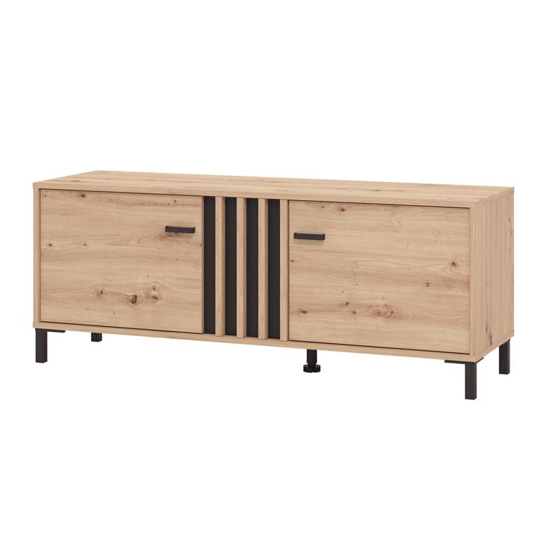 Έπιπλο Τηλεόρασης "Laval"  Artisan Oak/Μαύρο 132x40x52εκ