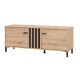 Έπιπλο Τηλεόρασης "Laval"  Artisan Oak/Μαύρο 132x40x52εκ